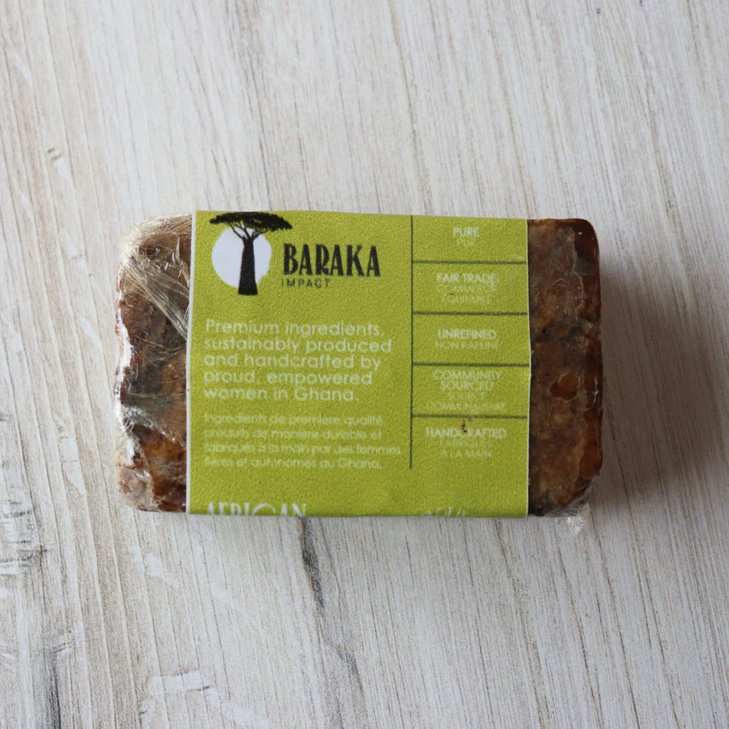 Natural Handmade African Black Bar Soap ~ Baraka Shea Banana