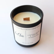 Candle Large Wooden Wick Soy Candle ~ Coffee & Cacao