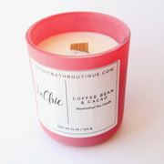 Candle Large Wooden Wick Soy Candle ~ Coffee & Cacao