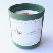 Large Wooden Wick Soy Candle ~ Cashmere