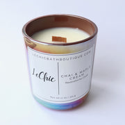 CANDLE Large Wooden Wick Soy Candle ~ Chai & Maple Cream