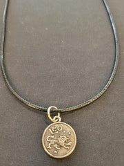 Necklace - Zodiac Signs Charm - with black string