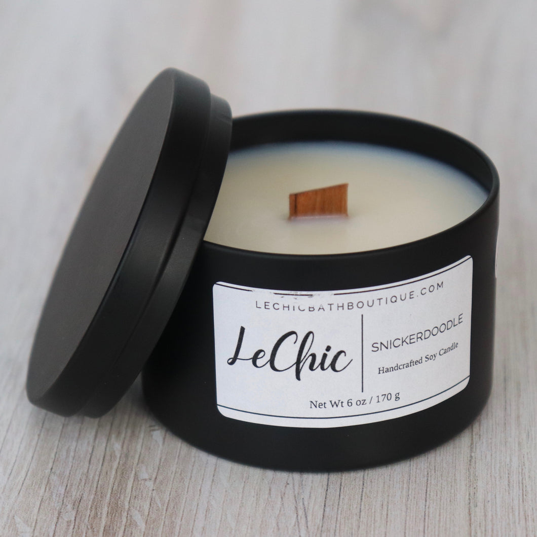 Black Tin Soy Candle ~ Snickerdoodle